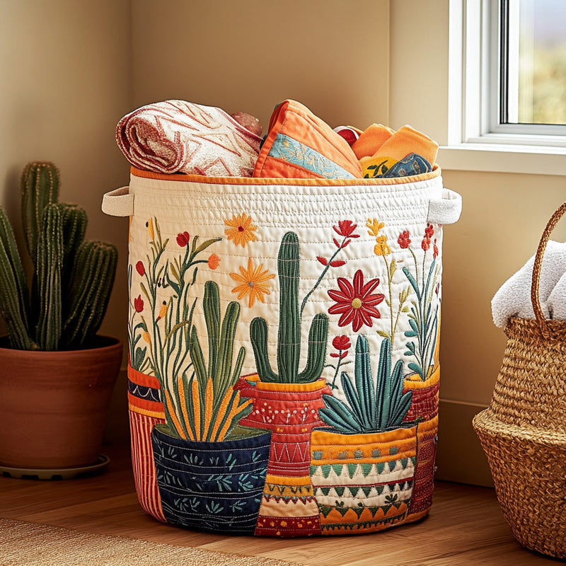 Padded Laundry Basket - On a Cactus