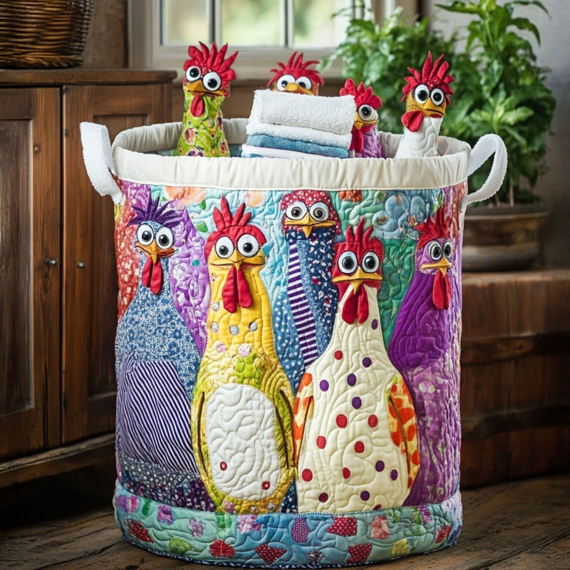 Padded Laundry Hamper - Sewing Hen
