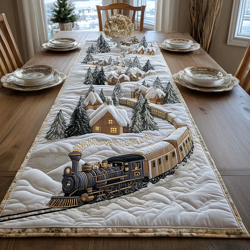 Quilted Table Runner - Frosted Path