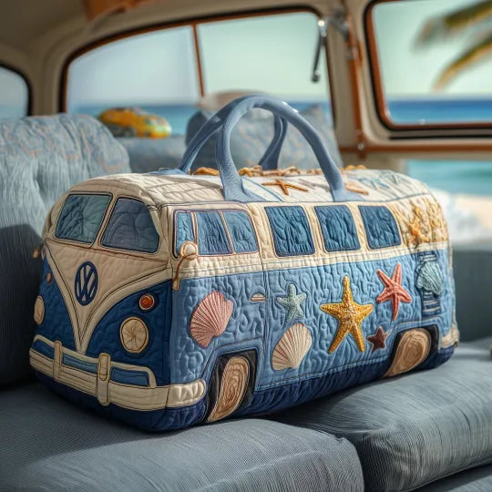 Padded Travel Case - Hippie Van on the Beach