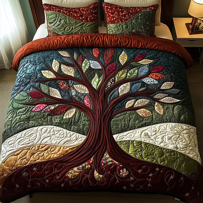 3-piece quilted bedding set - Nature Hug
