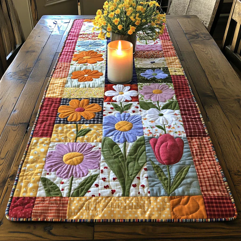 Padded Table Runner - Petal Path