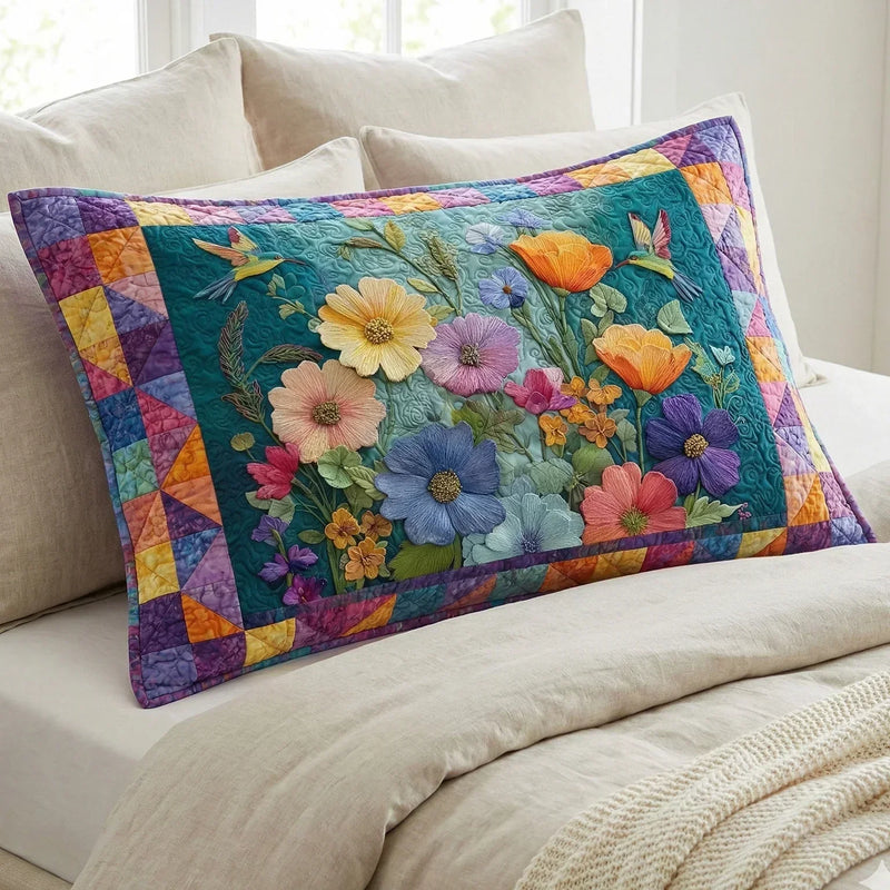 Padded Pillow Cover - Soft Petal Dream