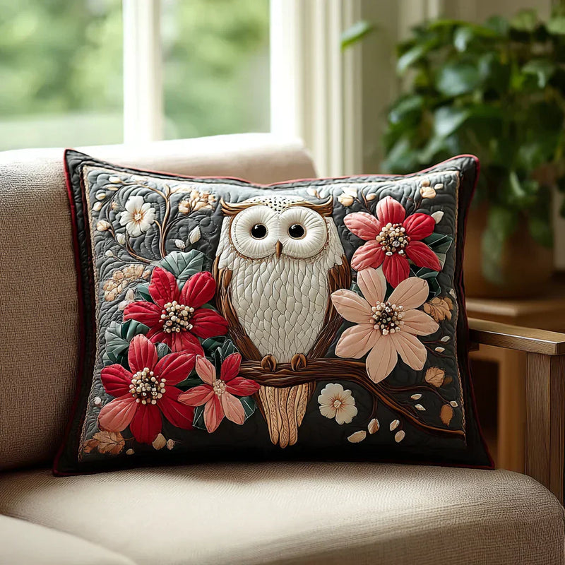 Owl Whisper - Quilted Pillow Sham